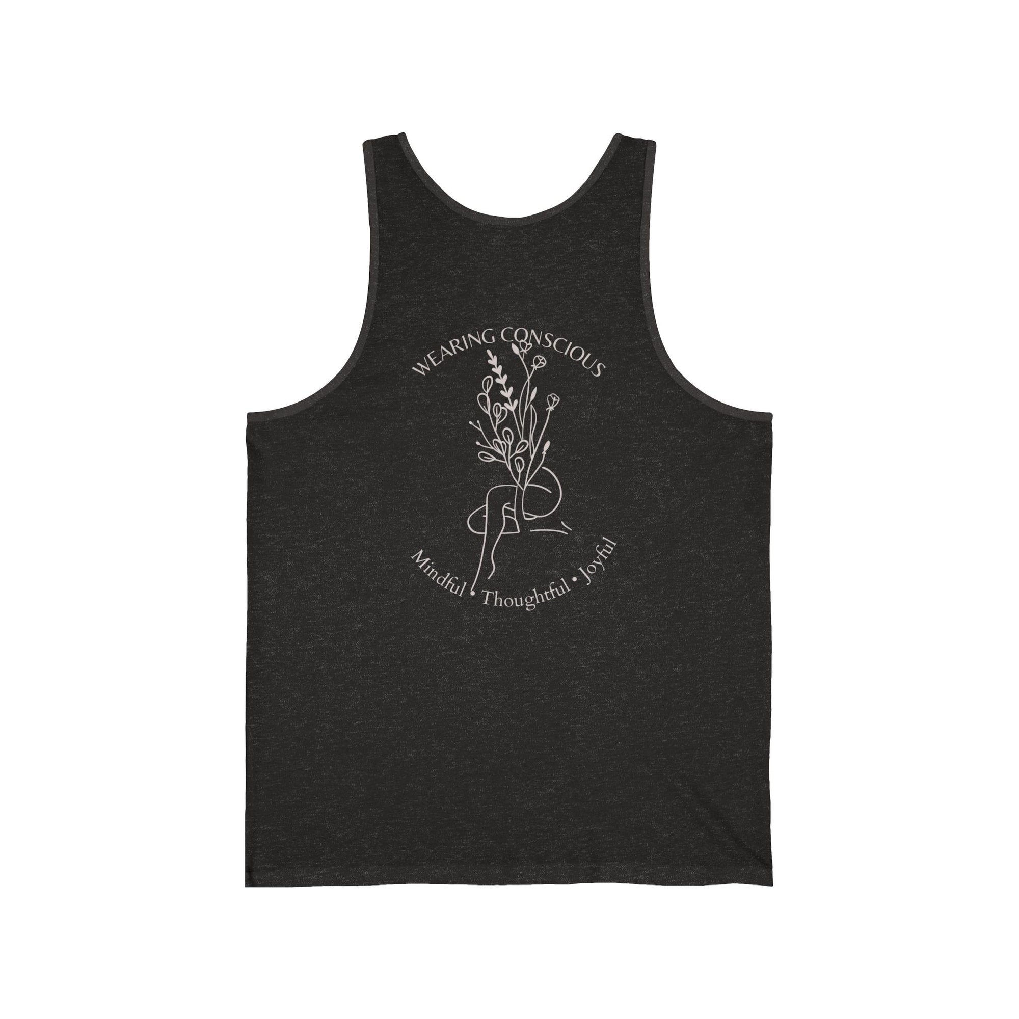Two-Sided Mindful Thoughtful Joyful Athletic Tank - Unisex Fit