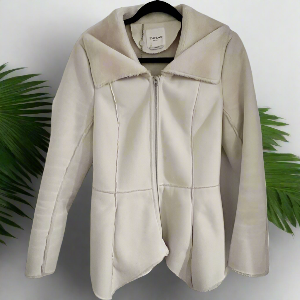 Bebe Waist Length Uneven Hem Coat