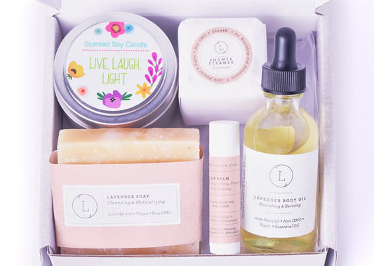 Live, Laugh, Light Lavender Unwind 5-Piece Gift Set