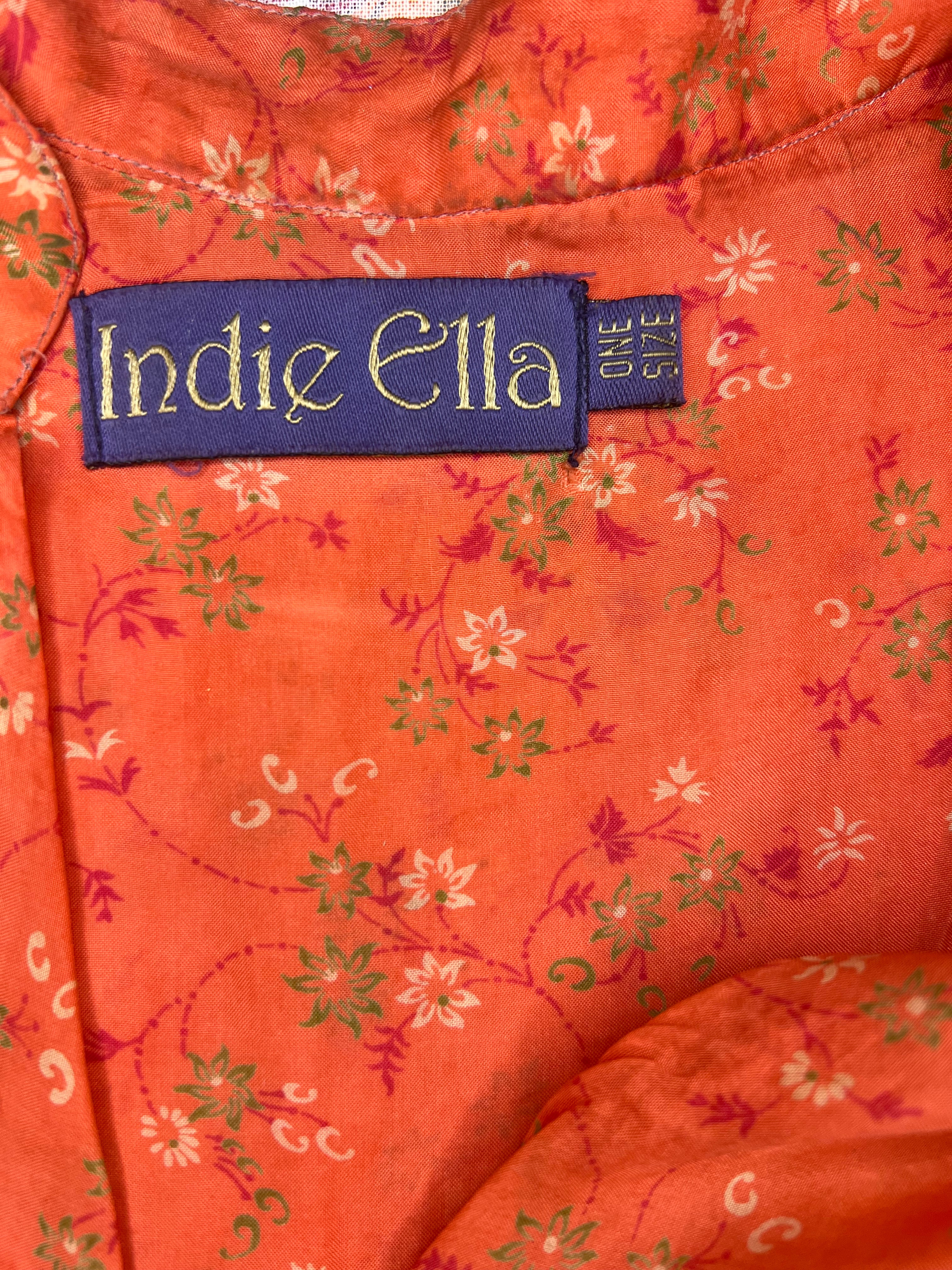The INDRA Boho Chic Printed Upcycled Silk Crop Top