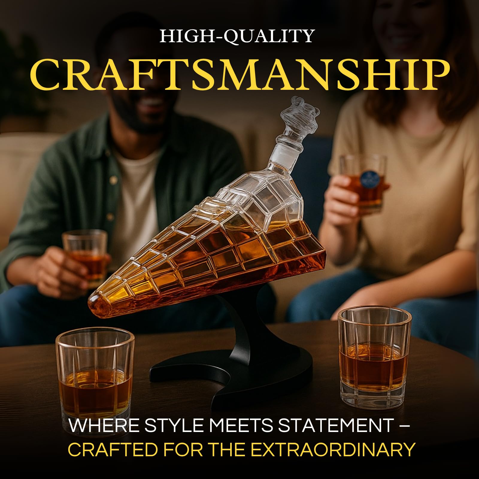 Galactic Command Cruiser Whiskey Decanter Set 20oz-4