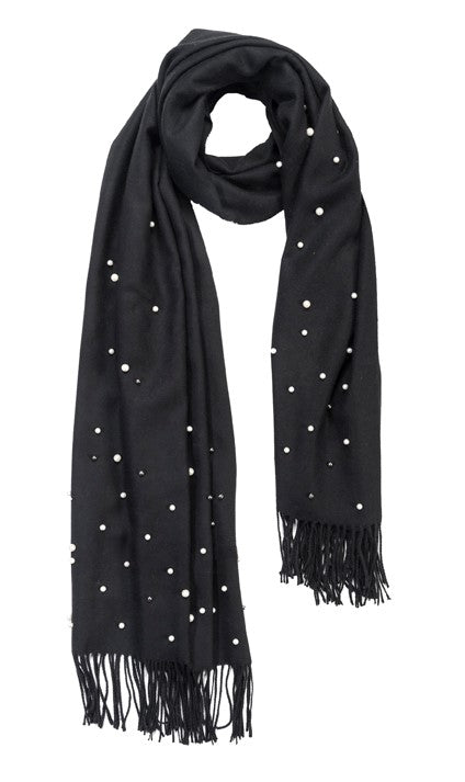 Black Cashmere and Pearl Pashmina