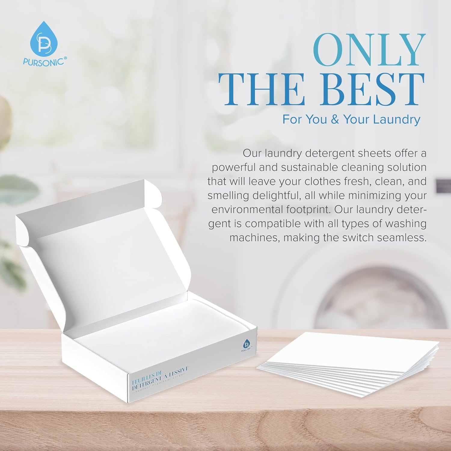 Natural Laundry Detergent Sheets, Eco Friendly– Fresh Linen Scent-4