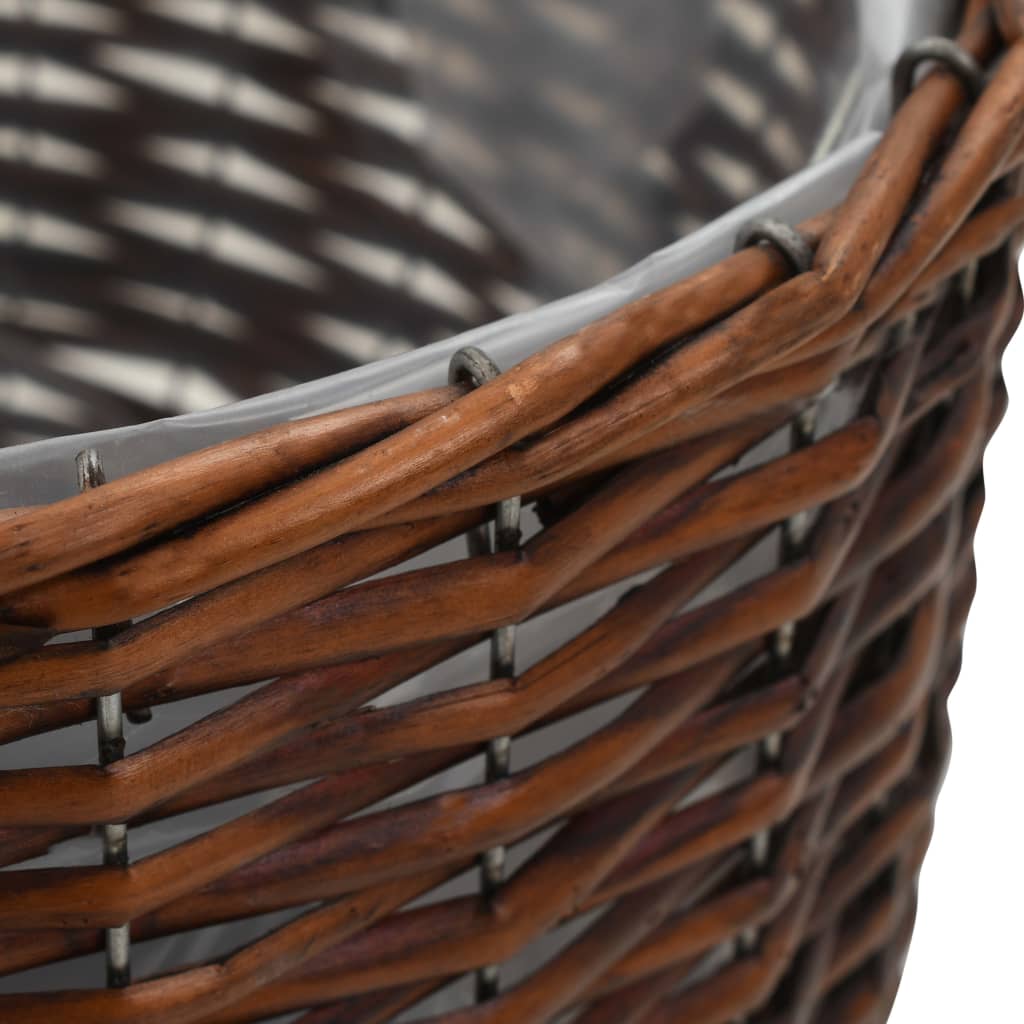 vidaXL Planter Wicker with PE Lining-1