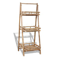 vidaXL 3-Tier Folding Bamboo Plant Rack-0