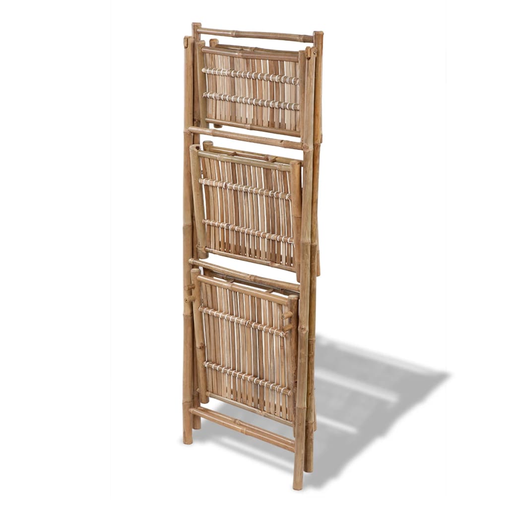 vidaXL 3-Tier Folding Bamboo Plant Rack-2