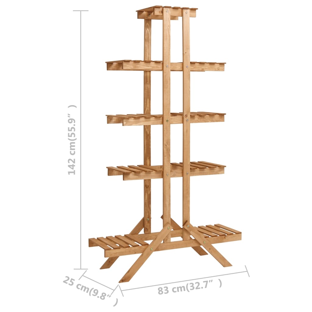 vidaXL Plant Stand 32.7"x9.8"x55.9" Firwood-4