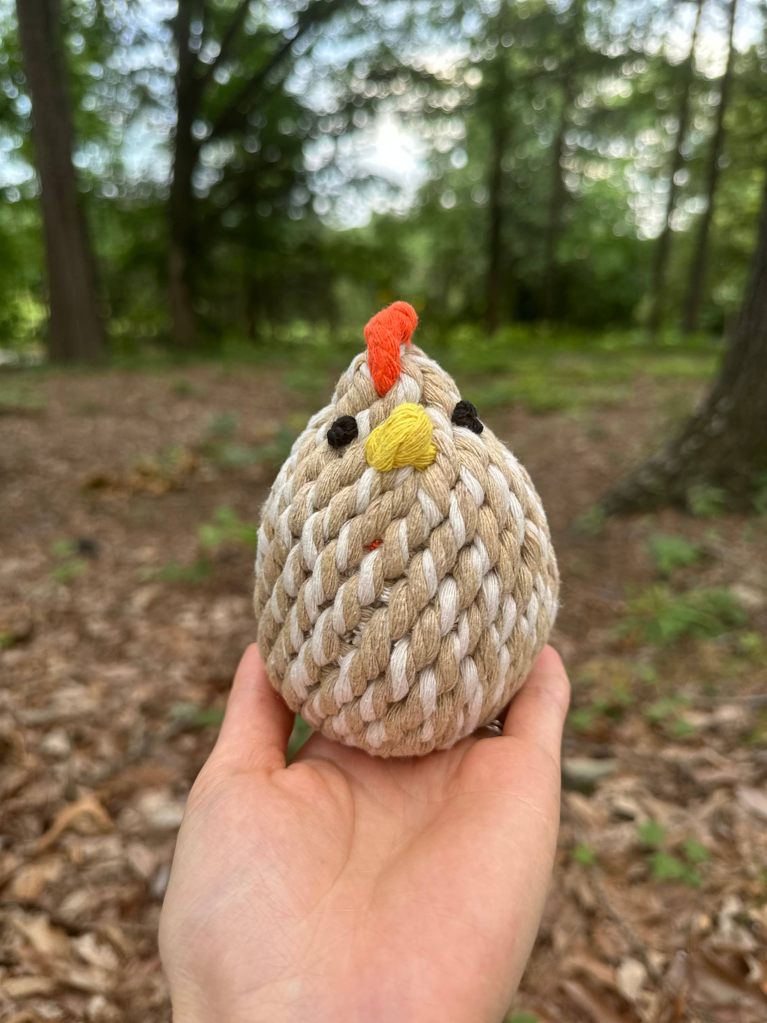 Monli Handcrafted Sustainable Chicken Rope Toy