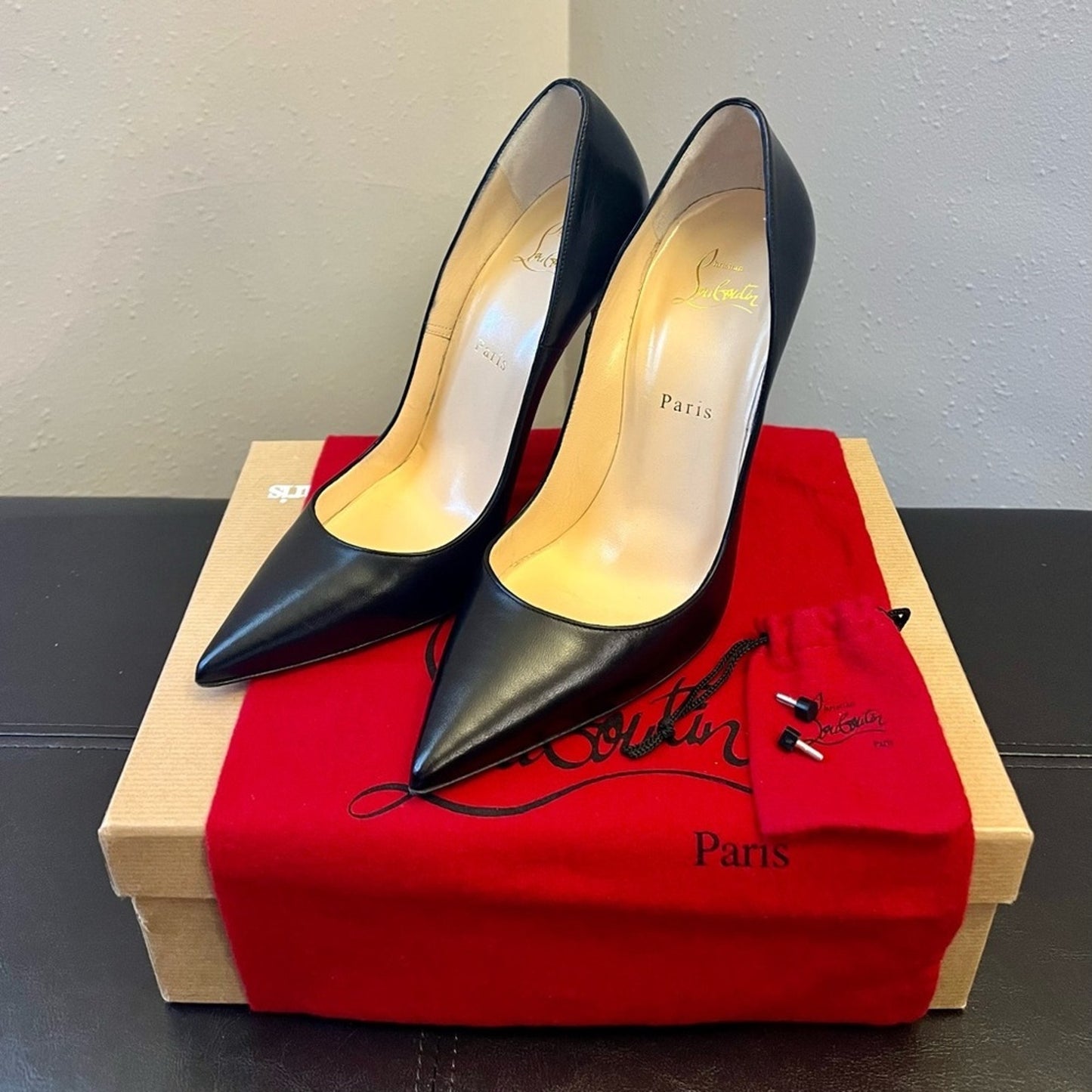 Christian Louboutin So Kate 120mm – Black Nappa Leather – Size 39