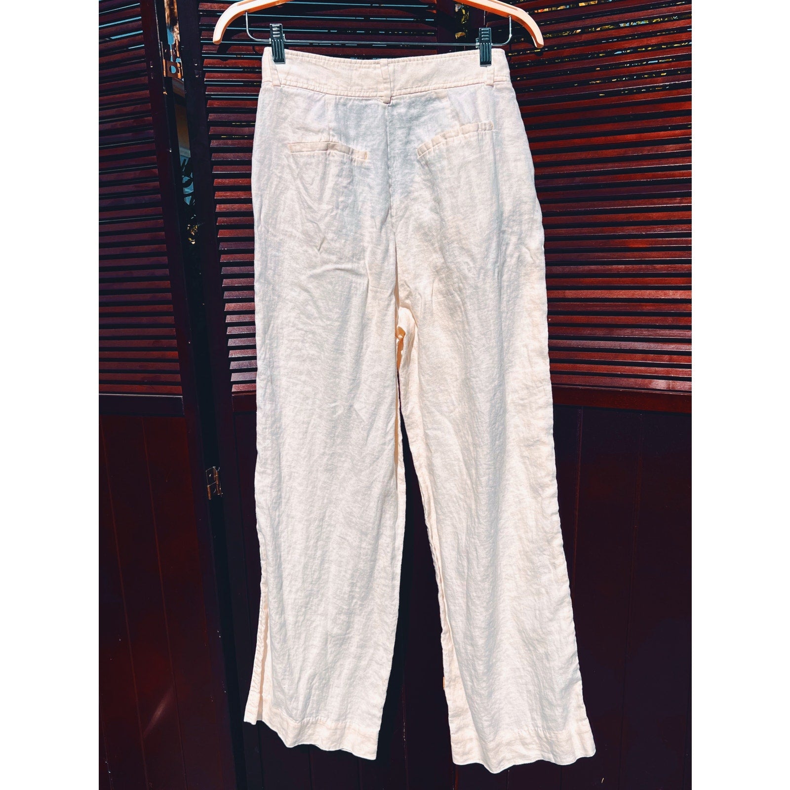 Everlane High-Rise Wide-Leg Linen Pants 2023 – Ivory – Size 4