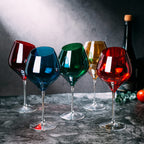 Slanted Rim Colored Wine Glasses By Set Of 5 Stylish And Slant Rim Wine Glasses For-1