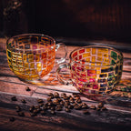 Renaissance Stained Glass Coffee Cup Mug Set Of 2 By Festive Colorful Coffee Cups St-2