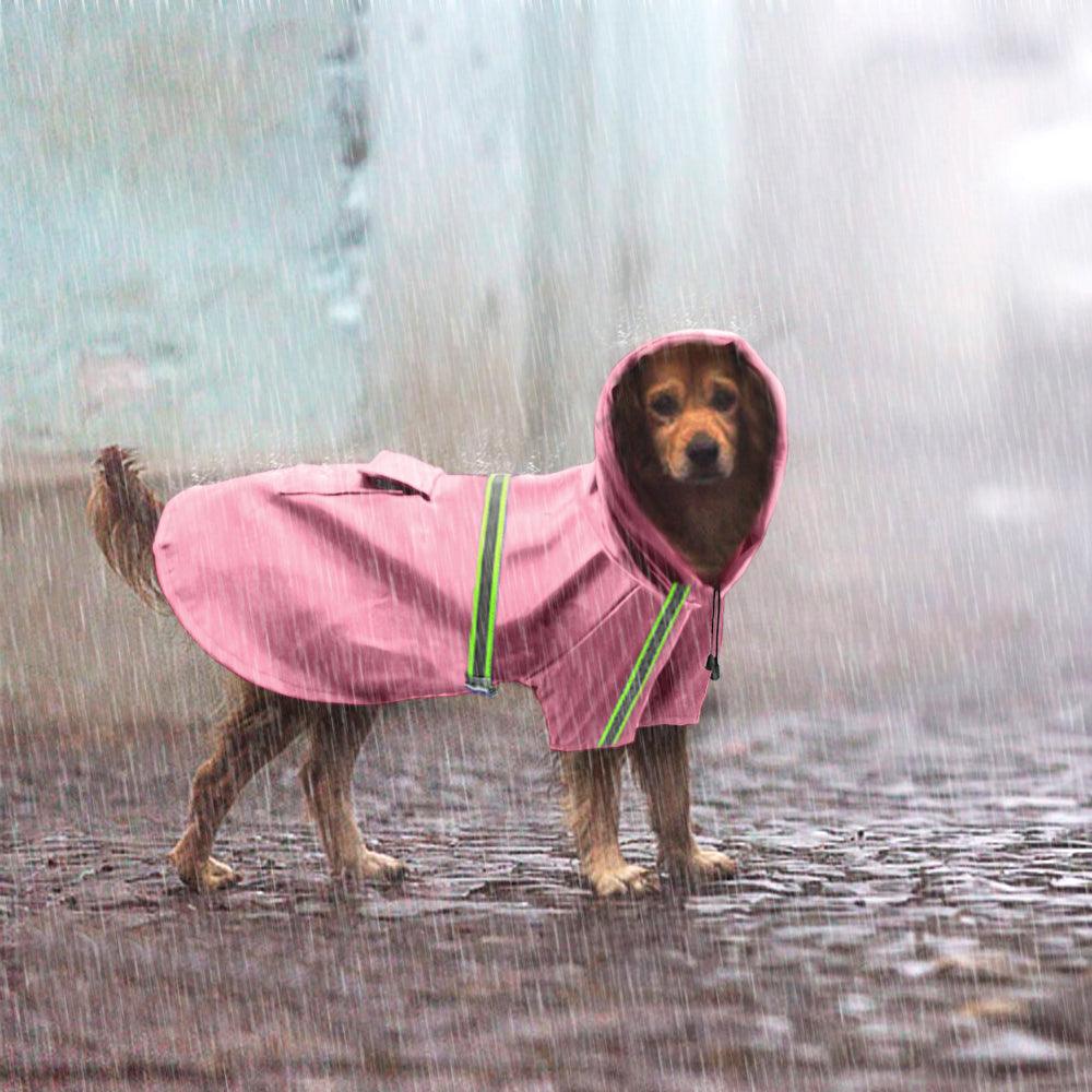 Reflective Waterproof Dog Raincoat-4