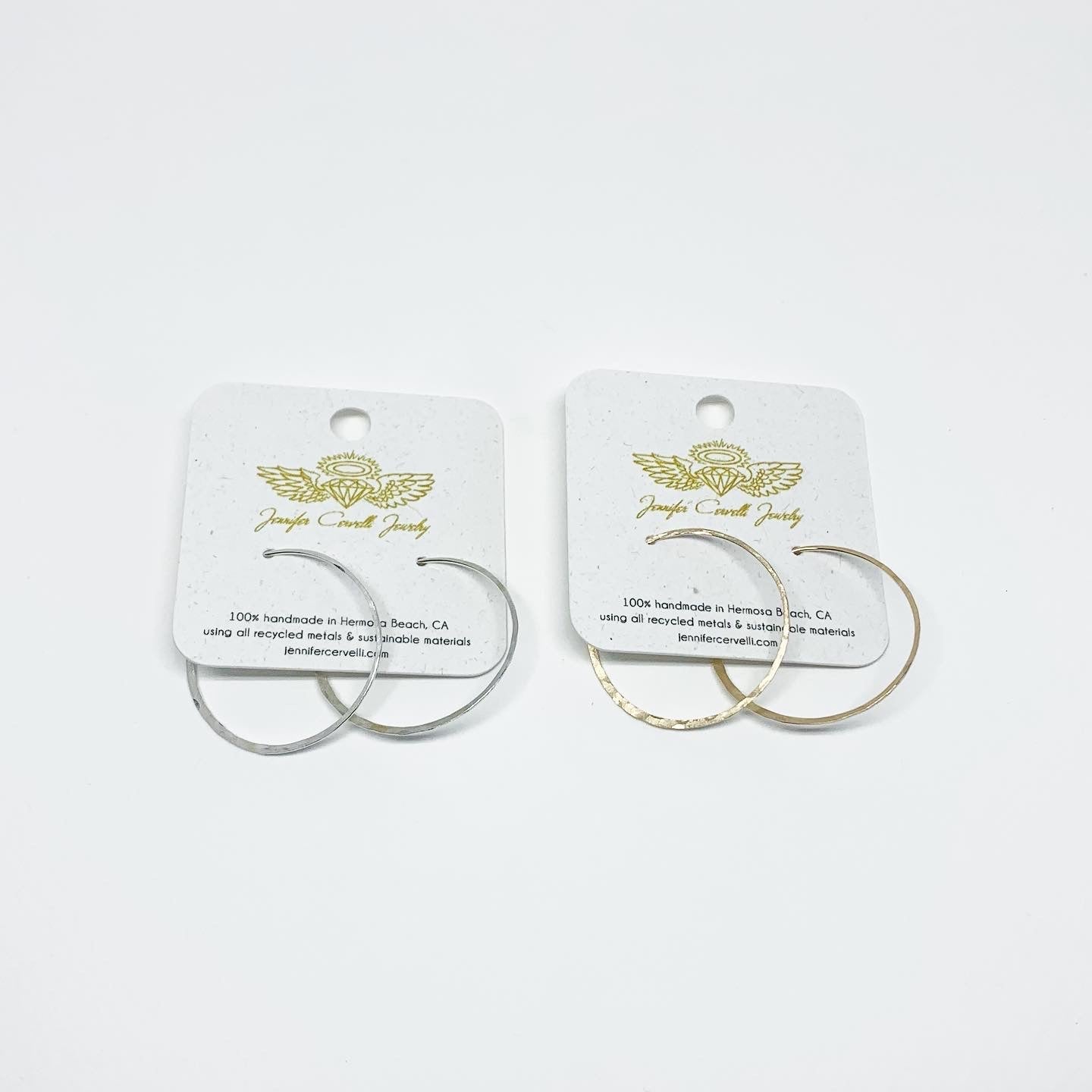 Crescent Moon Hoop Earrings-3