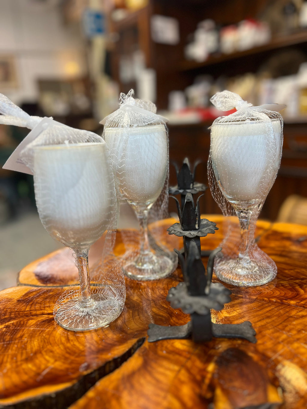 Scented Candles in Vintage Glass