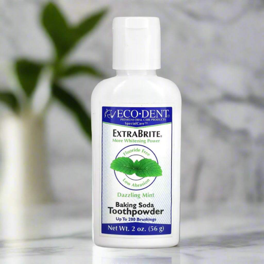 Eco-Dent ExtraBrite Dazzling Mint Tooth Whitener without Fluoride – 2 Oz