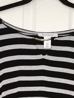 White House Black Market Striped 3/4-Sleeve Blouse