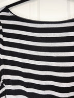 White House Black Market Striped 3/4-Sleeve Blouse