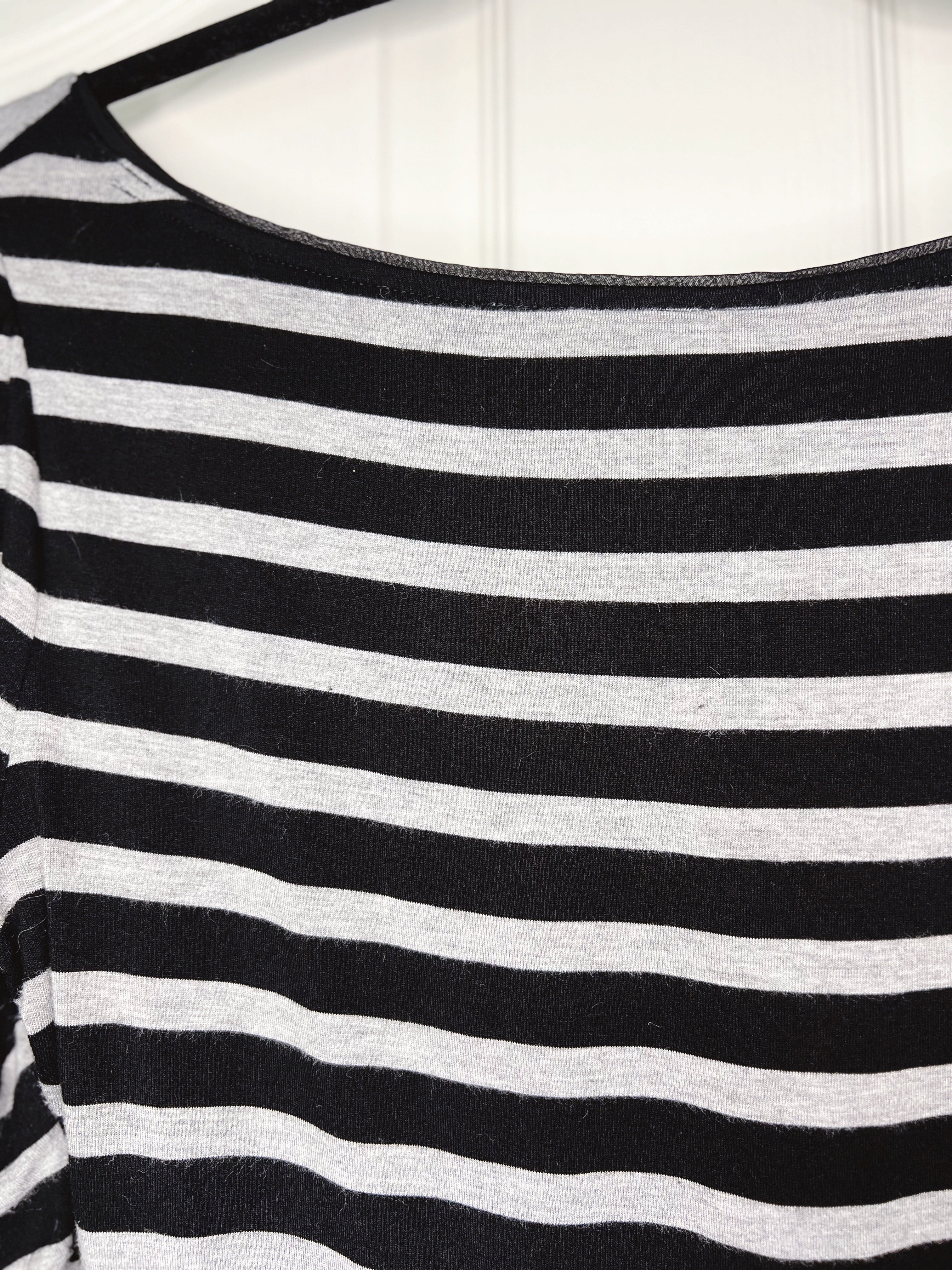 White House Black Market Striped 3/4-Sleeve Blouse