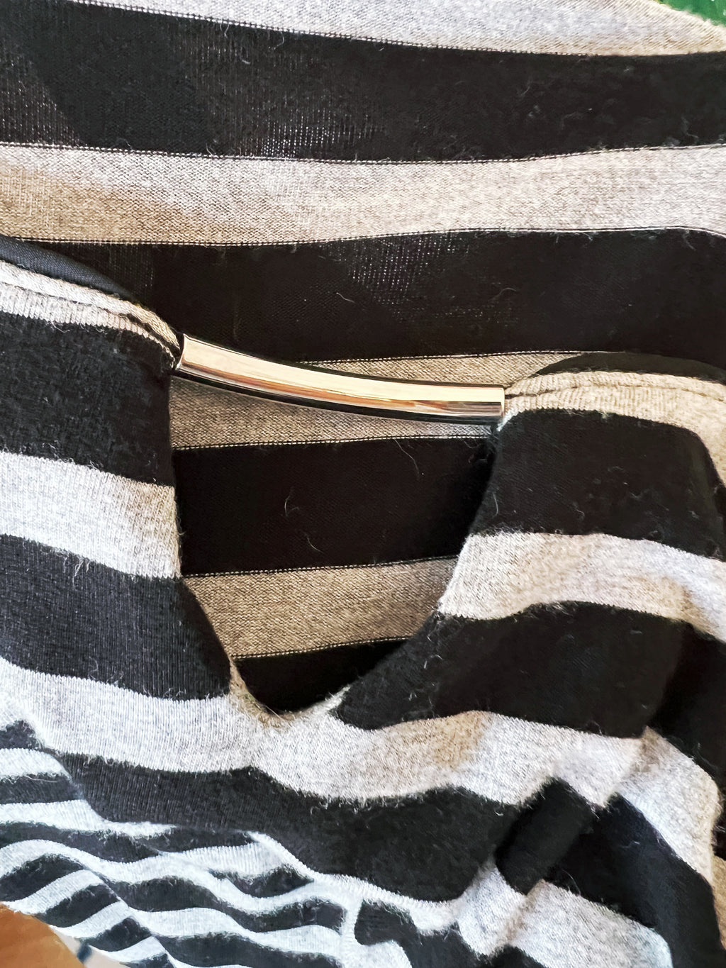 White House Black Market Striped 3/4-Sleeve Blouse