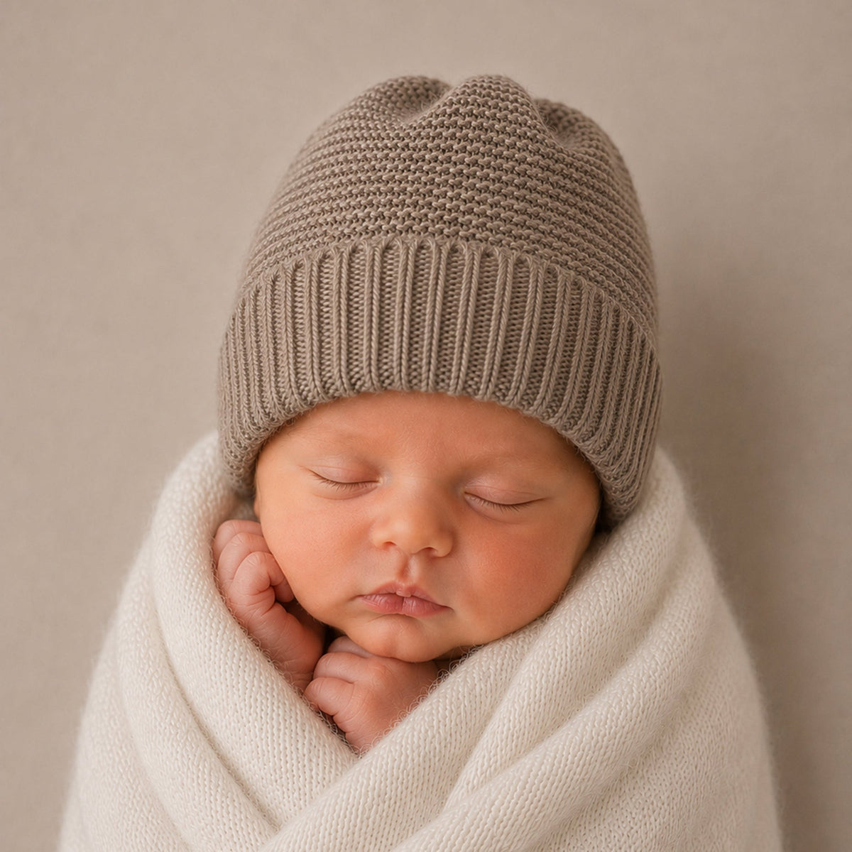 BABY CASHMERE BEANIE- NILE BROWN-0