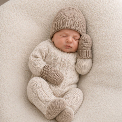 BABY MITTENS- NILE BROWN-0