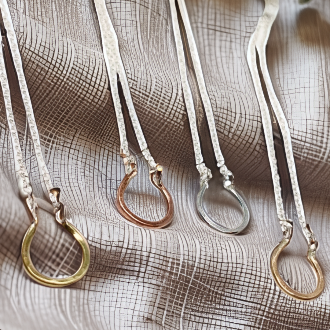 Mini Lucky Horseshoe Charm Necklace – Handmade to Order