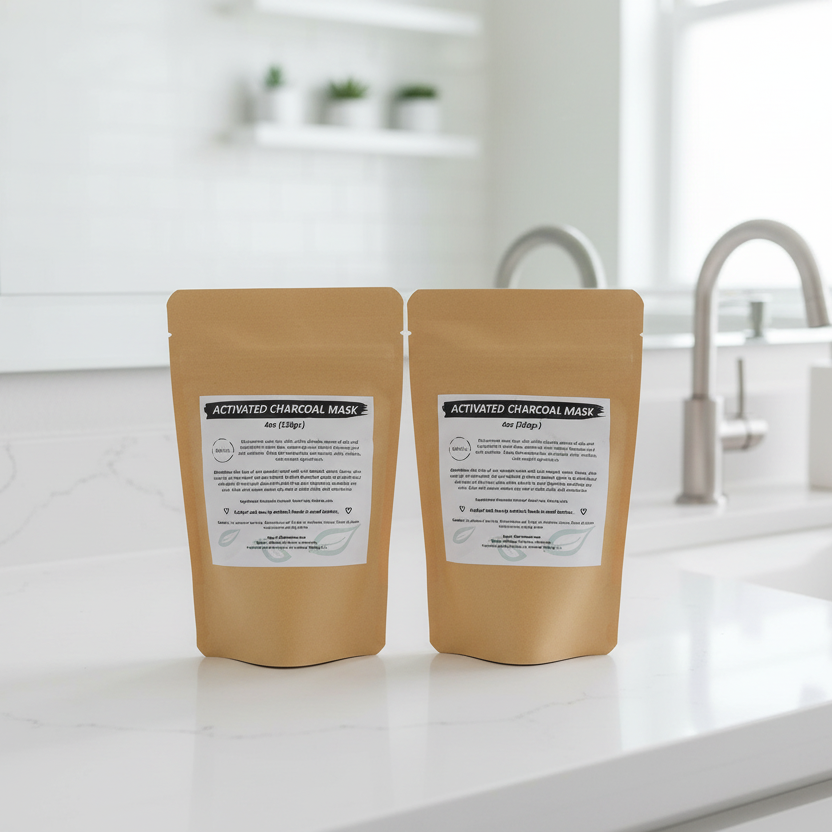 Natural Handmade Activated Charcoal Facial Mask 2-Pack – 4 Oz Each