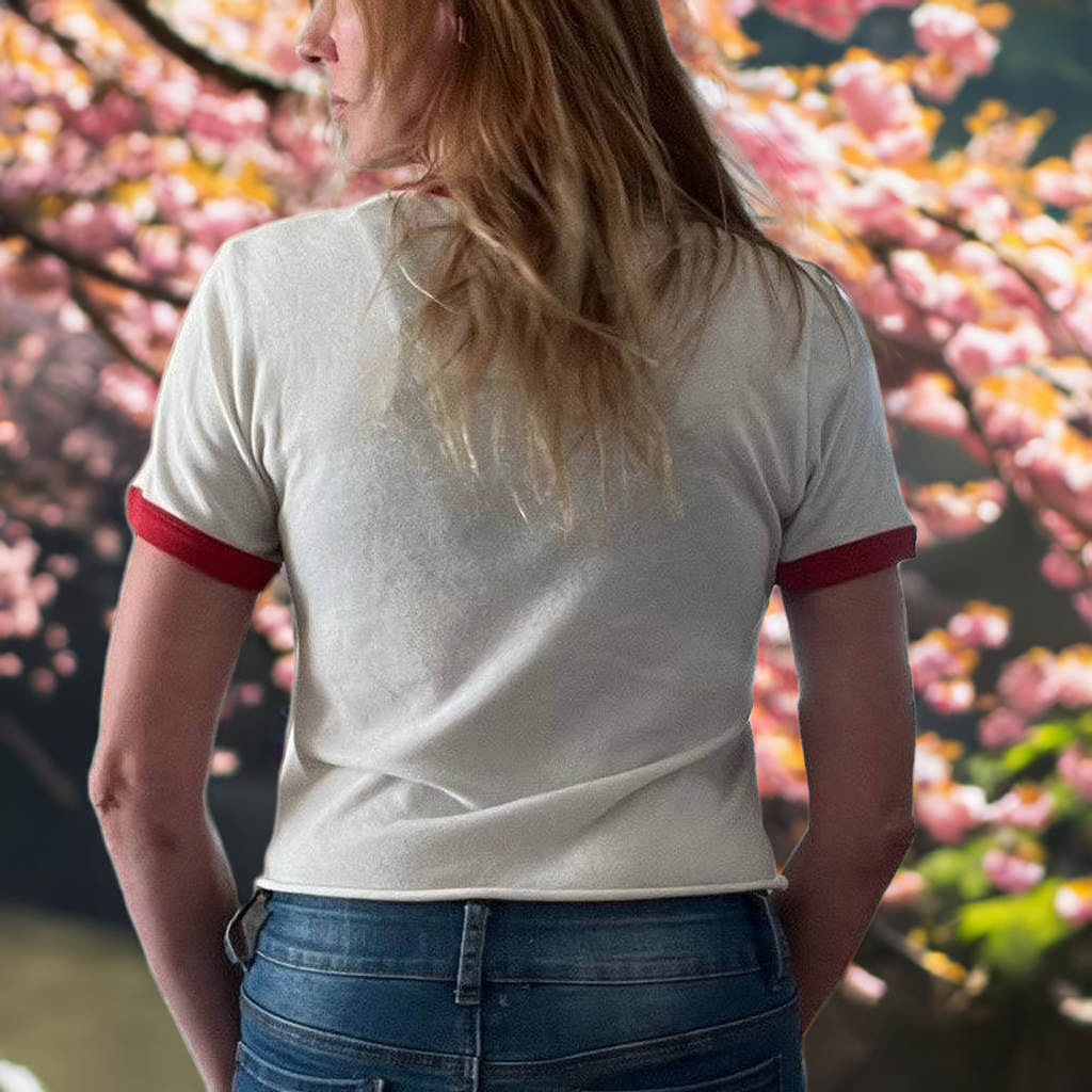 Aviator Nation Tsunami Rainbow 70s Style Cropped Tee