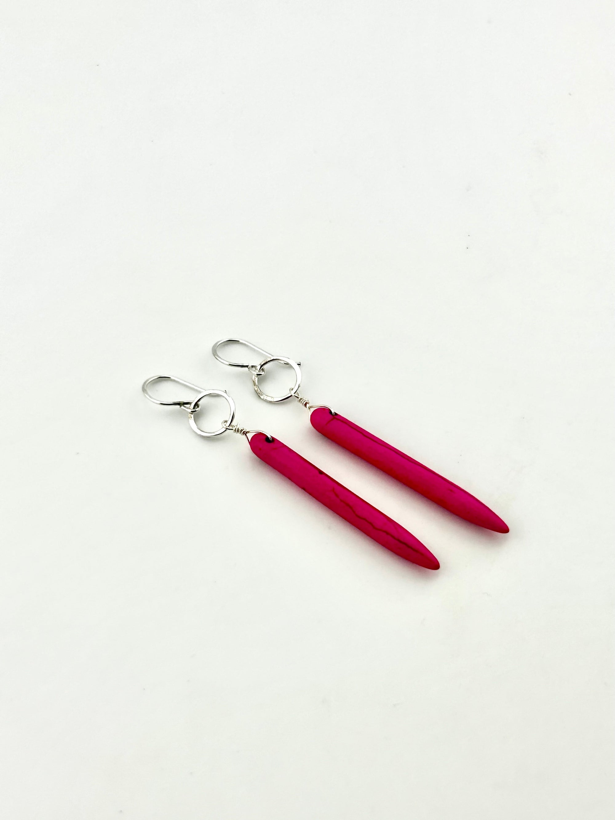 Howlite Drop Earrings - Desert Rose-1