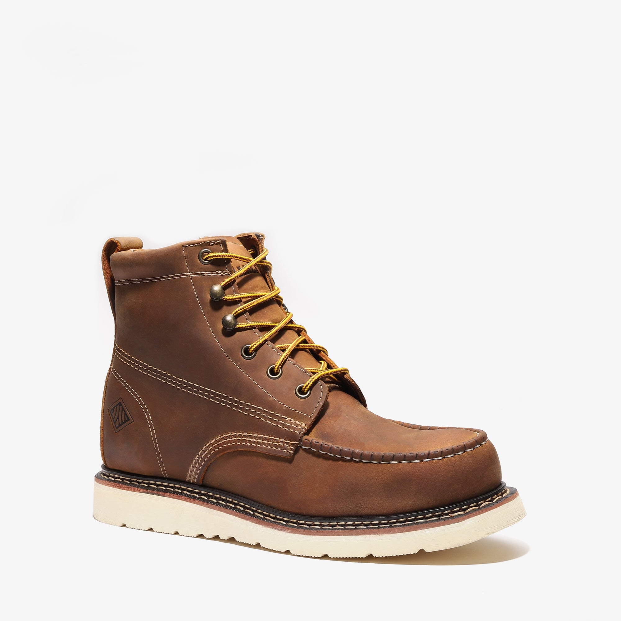 Frontier Classic 6" Moc Toe Steel Toe Boot – Crazy Brown