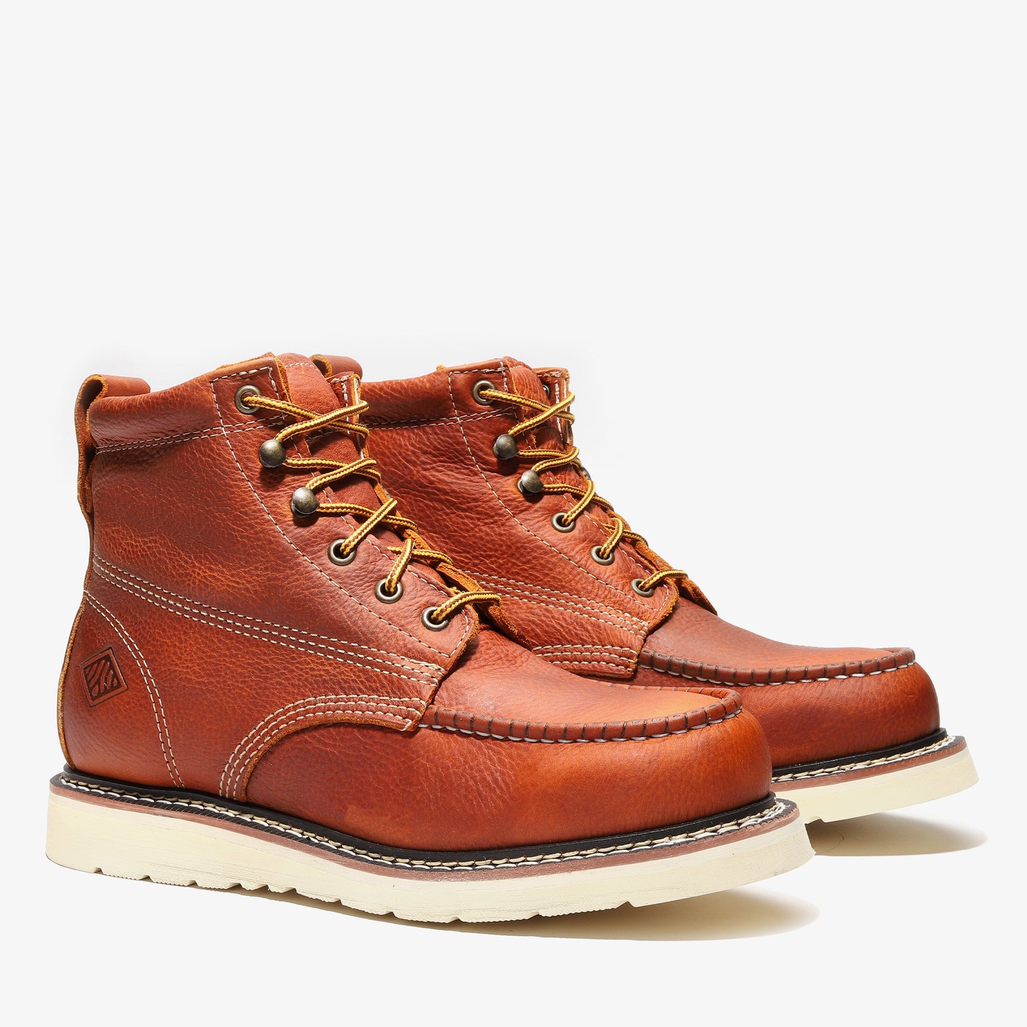 Frontier Classic 6" Moc Toe Steel Toe Boot – Golden Brown