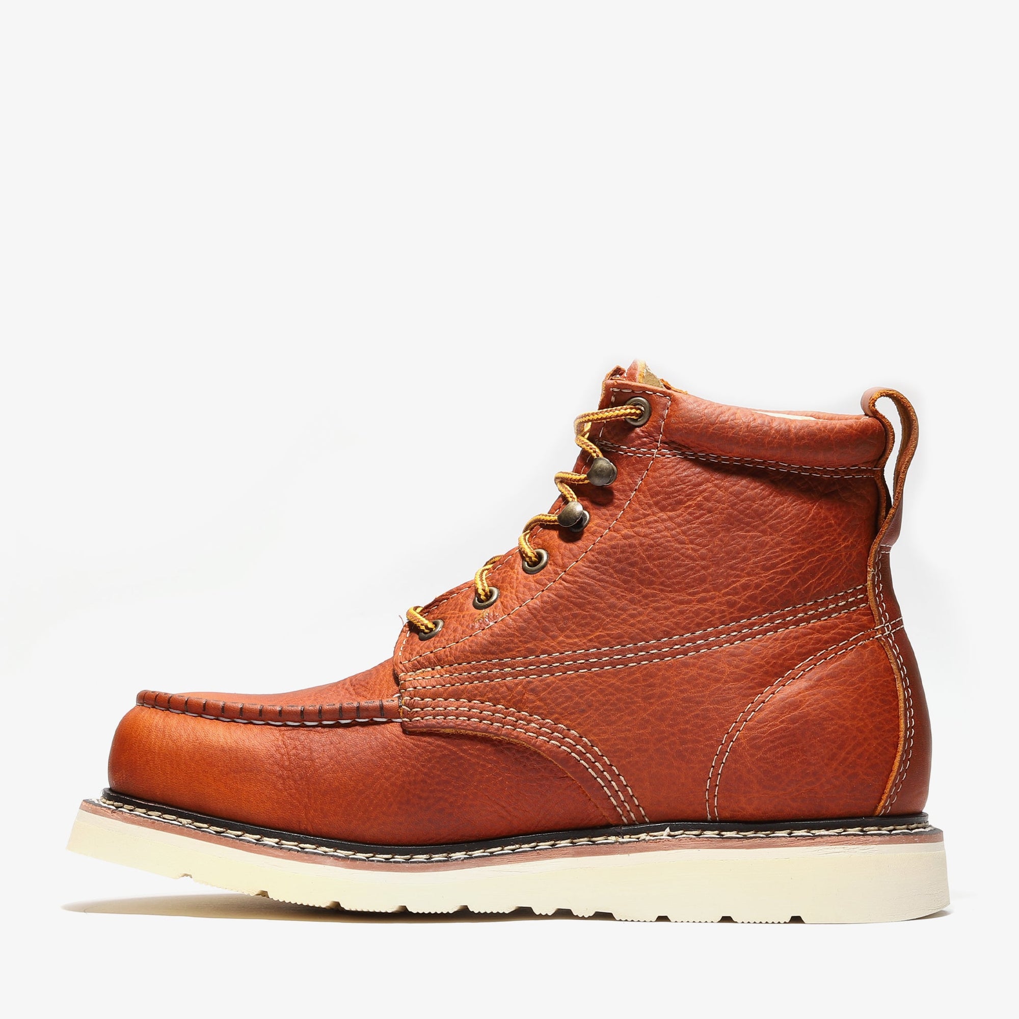 Frontier Classic 6" Moc Toe Steel Toe Boot – Golden Brown