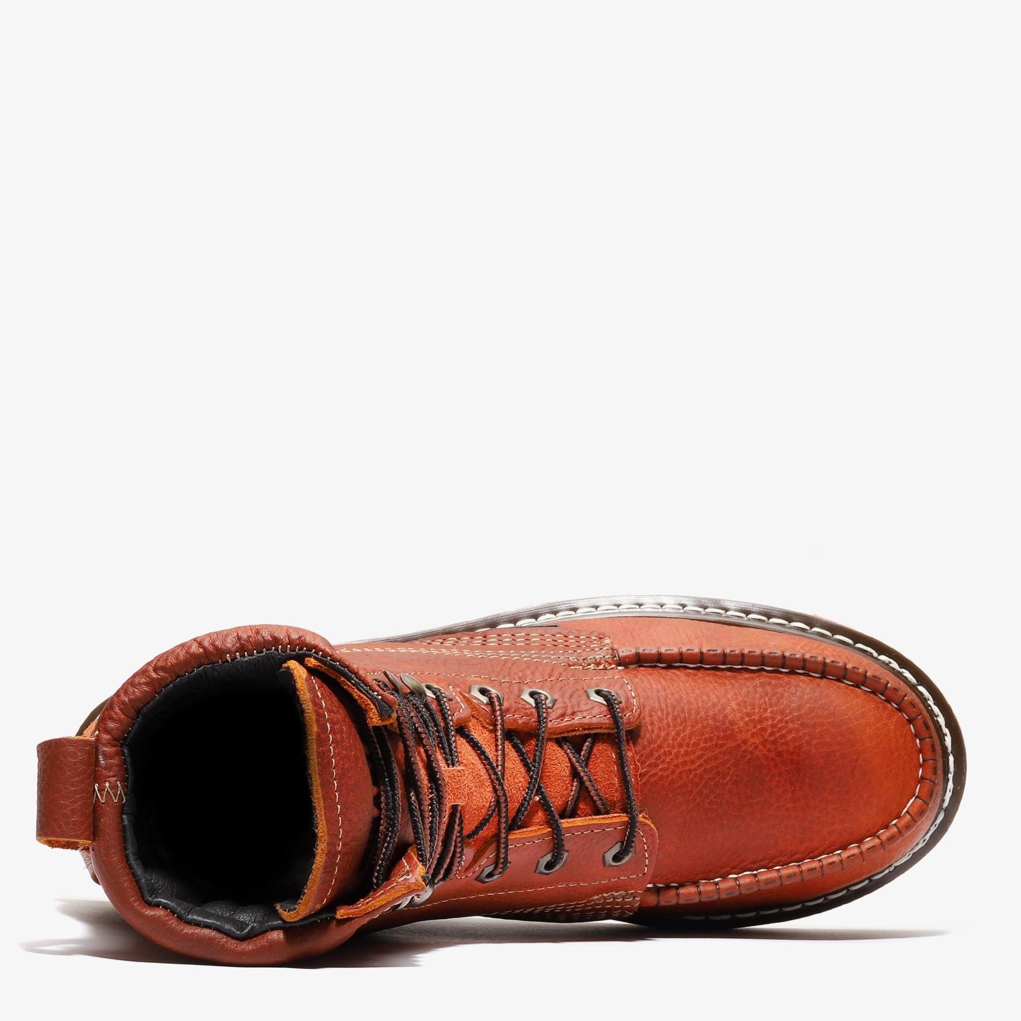 Frontier Dual 8" Moc Toe Steel Toe Boot – Golden Brown