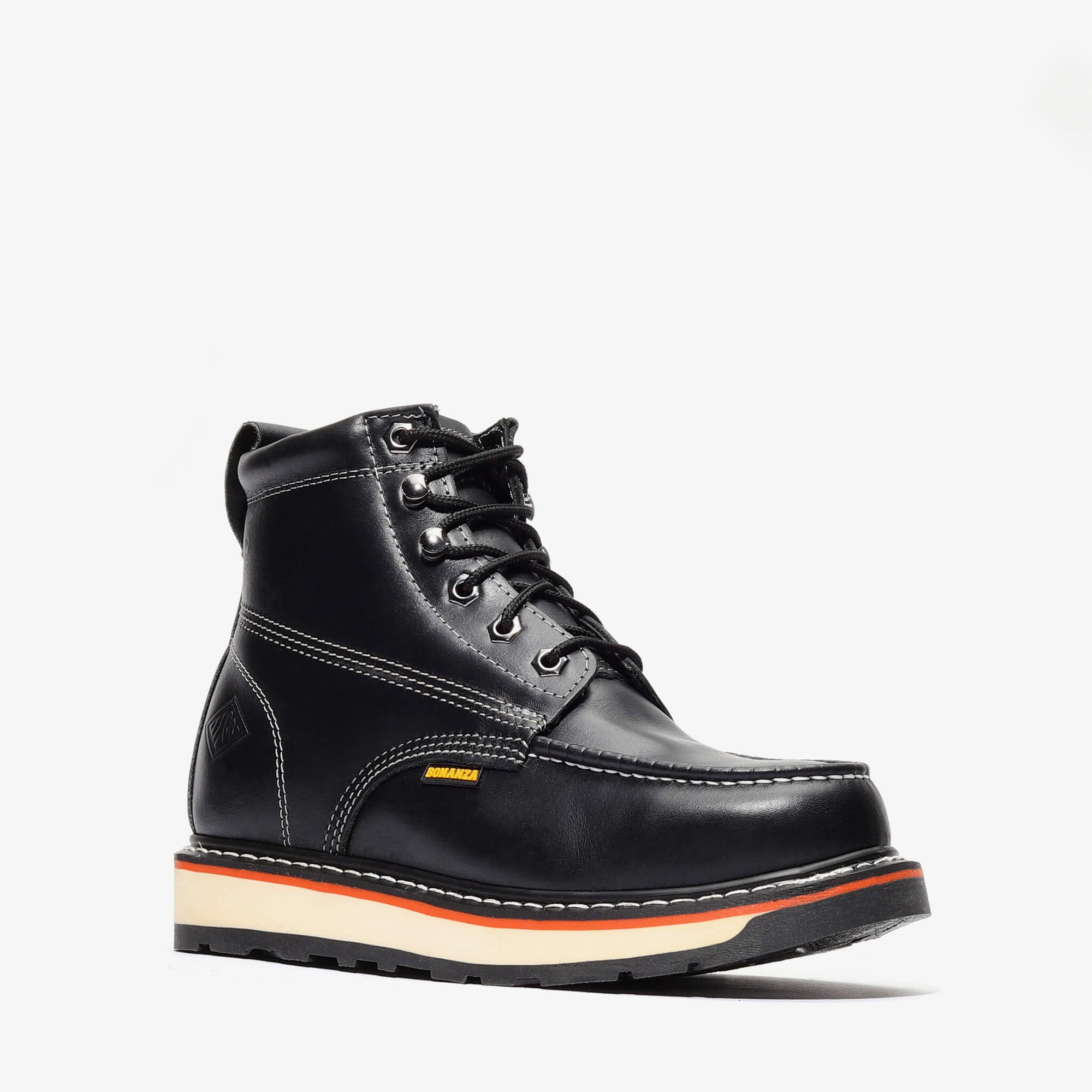 Frontier Dual 6" Moc Toe Steel Toe Boot – Black