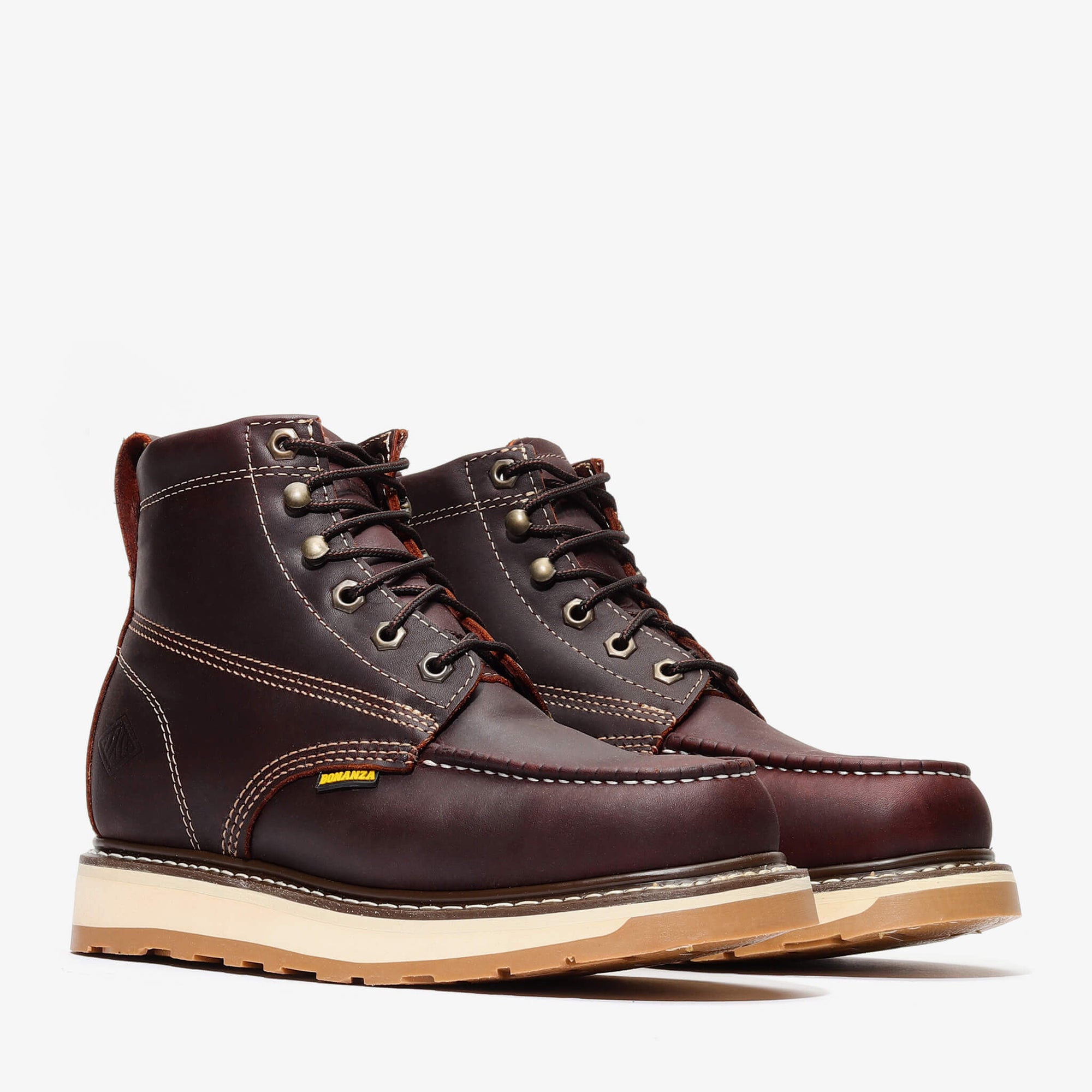 Frontier Dual 6" Moc Toe Steel Toe Boot – Burgundy