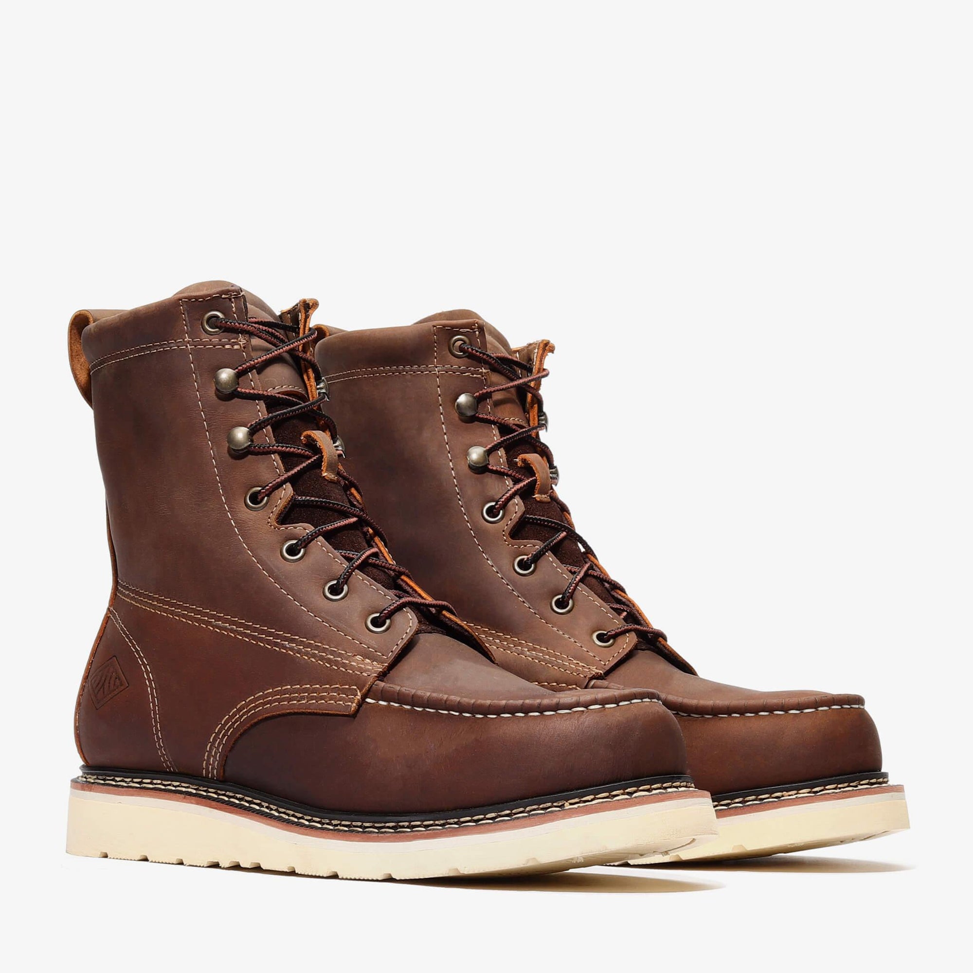 Frontier Classic 8" Moc Toe Steel Toe Boot – Brown