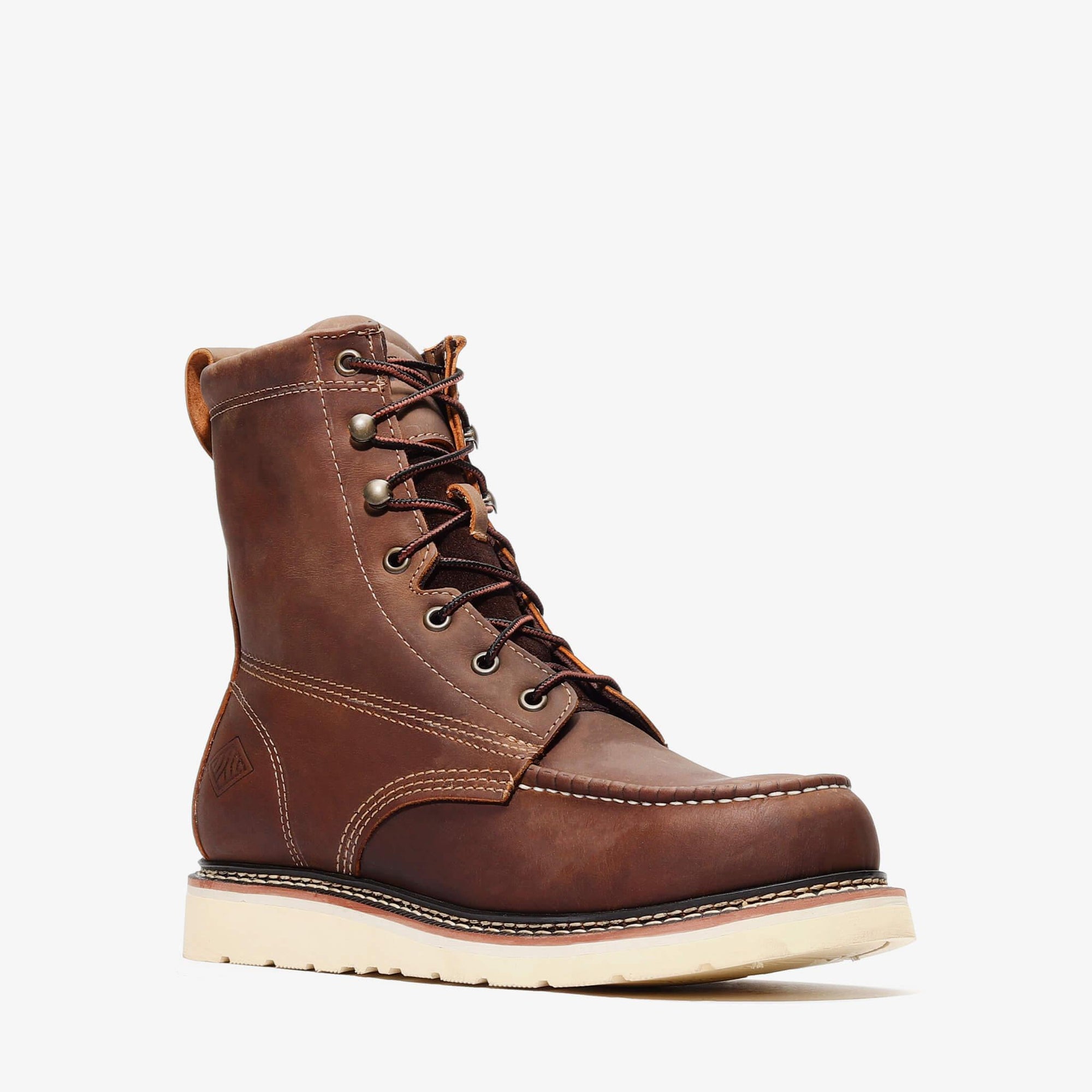 Frontier Classic 8" Moc Toe Steel Toe Boot – Brown