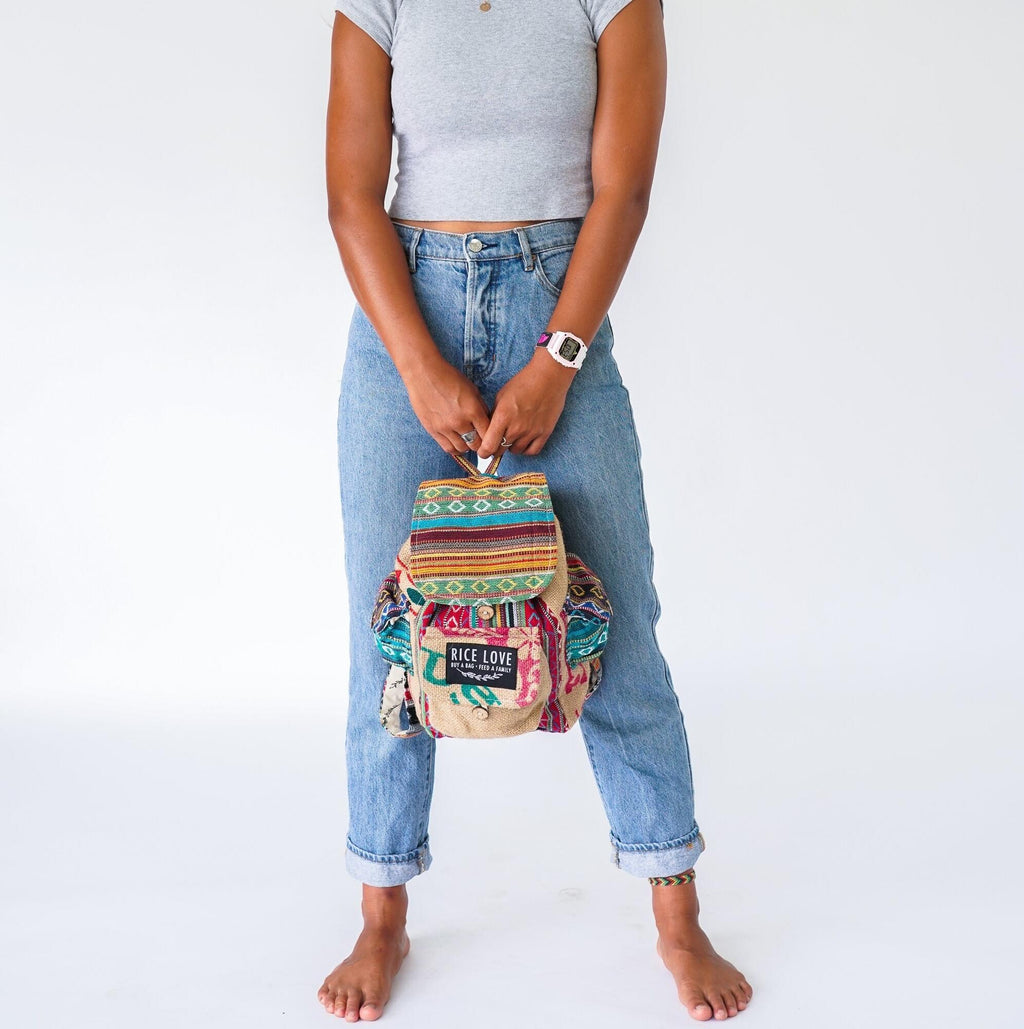 Mini Recycled Travel Backpack Jaipur