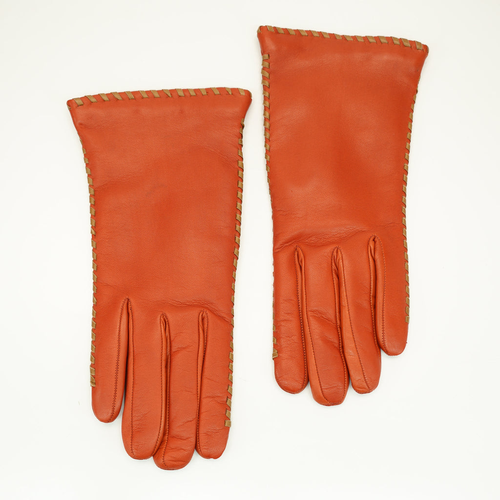 MADE IN ITALY LEATHER GLOVES WITH WHIPSTITCH-0