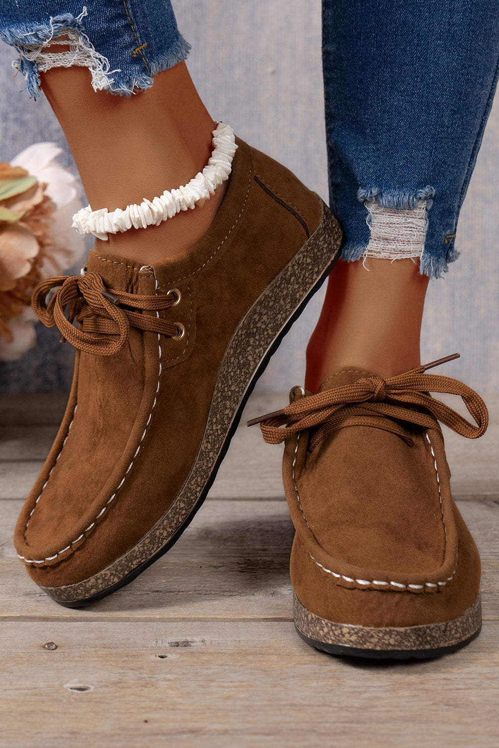 Sutton Thick Sole Lace-Up Casual Shoes