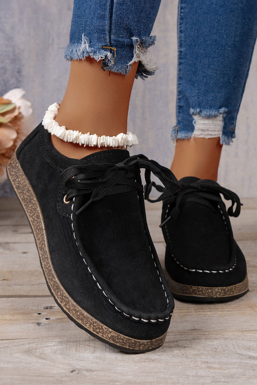 Sutton Thick Sole Lace-Up Casual Shoes