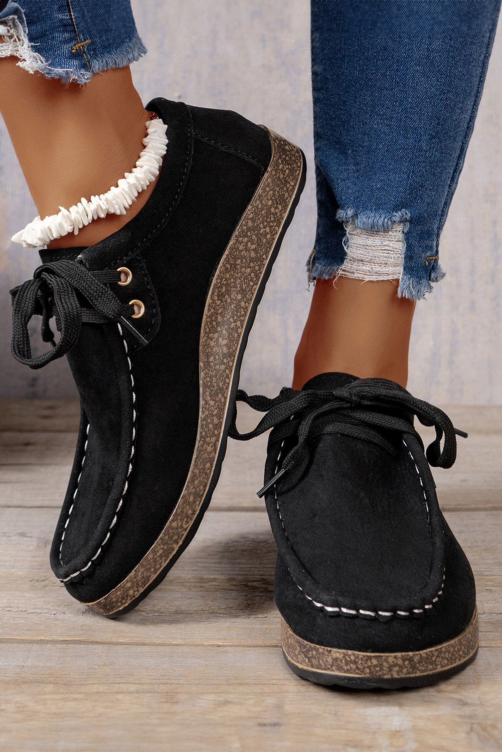 Sutton Thick Sole Lace-Up Casual Shoes