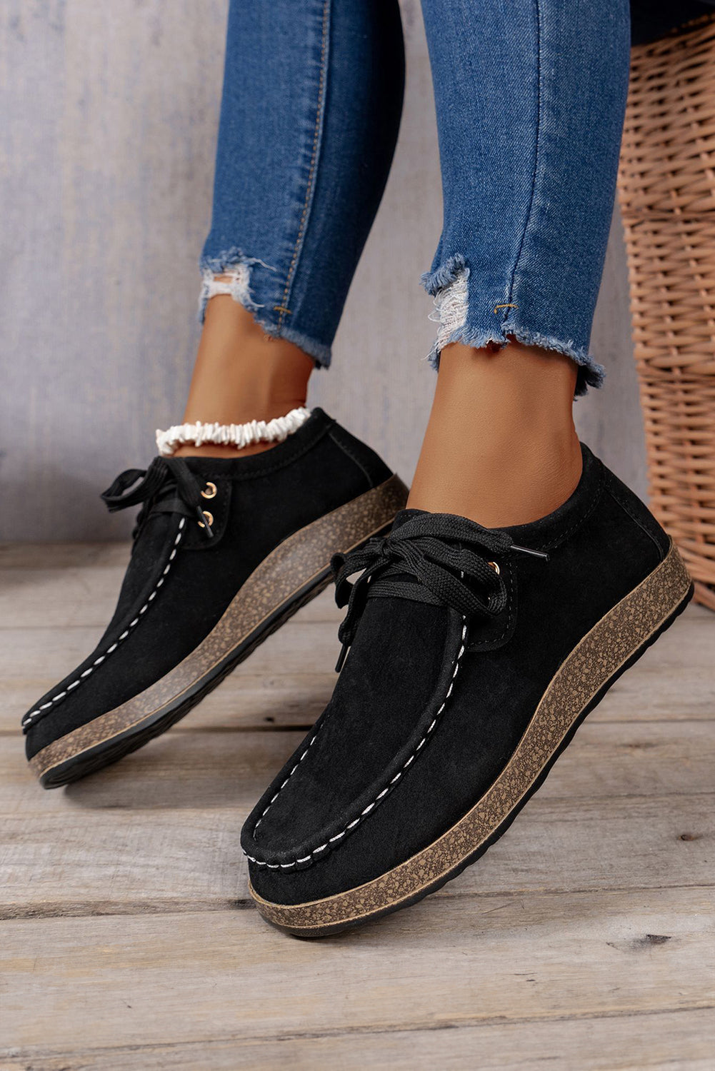 Sutton Thick Sole Lace-Up Casual Shoes