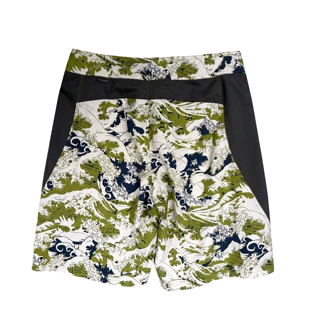 The JOLLYOLLIE Columbia Sportswear Wave Design Board Shorts