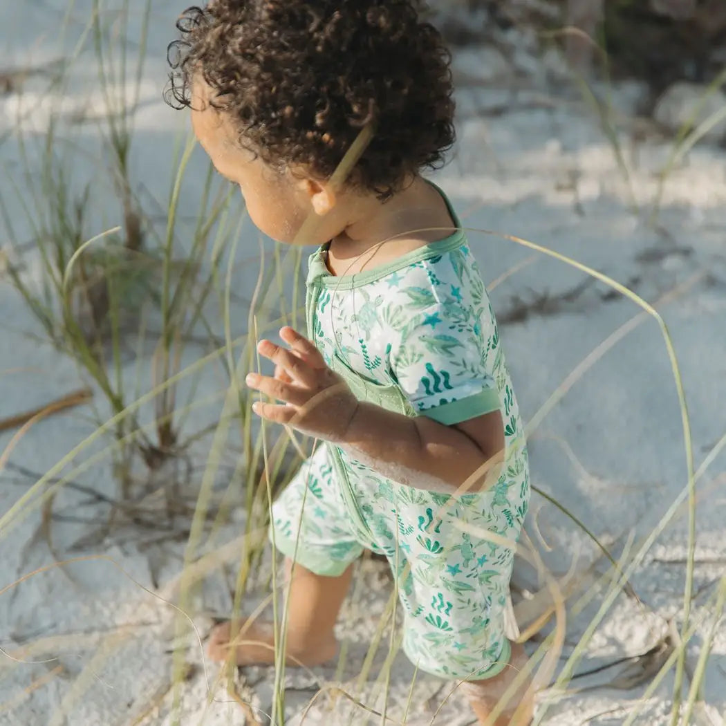 Save the Turtles Shorty Bamboo Romper
