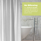 Cotton Shower Curtain – White or Natural, Bath, Tub + Stall Sizes
