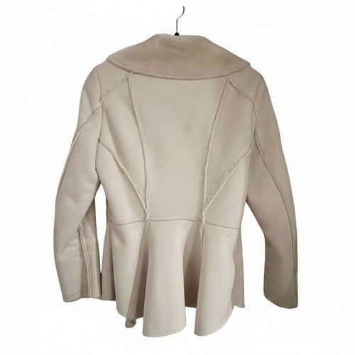 Bebe Waist Length Uneven Hem Coat with Zip Closure – M