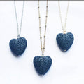 Heart Lava Aromatherapy Necklace-4