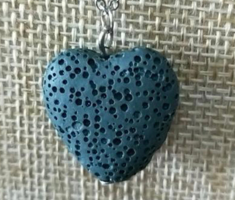 Heart Lava Aromatherapy Necklace-6